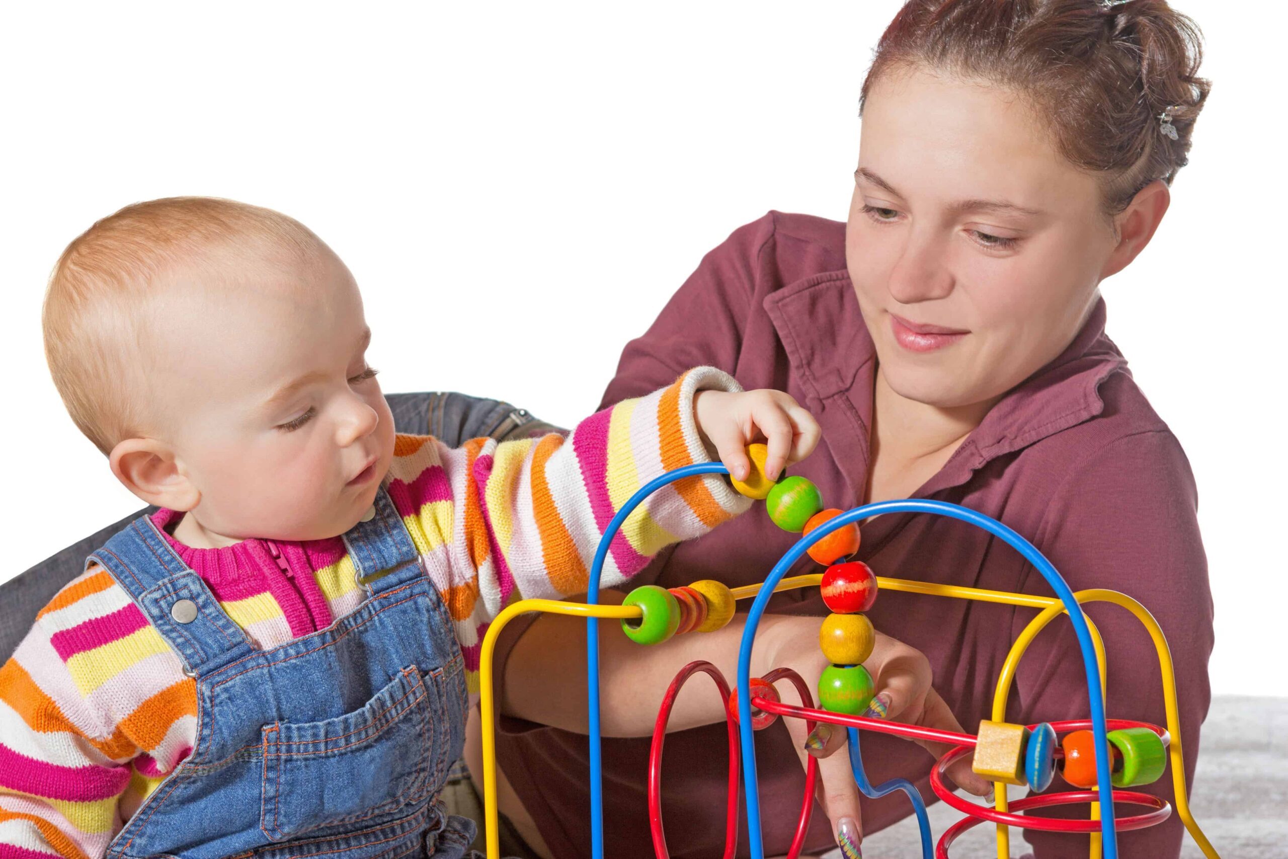 Young baby learning muscle coordination